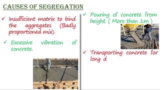 SEGREGATION  BLEEDING amp LAITANCE IN CONCRETE [upl. by Heise]