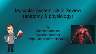 Muscular System Quiz Review Lesson anatomy amp physiology [upl. by Tiat]