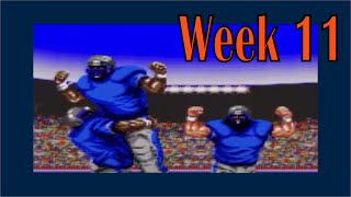 Tecmo Super Bowl Week 11 Broncos vs Seahawks game 2 [upl. by Johann]