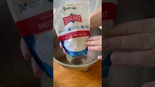 Part 1 of using Redmond’s real salt in my sourdoughrecipe for the first time microbaker [upl. by Yelkao]