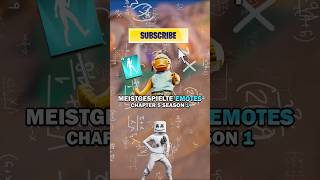 FORTNITE meistgespielte EMOTES chapter 5 season 1 [upl. by Towny]