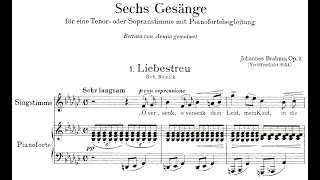 6 SongsGesänge Op3 By Johannes Brahms with Score [upl. by Raul]