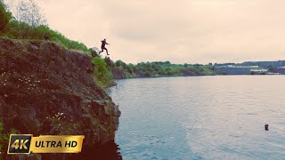 Waterswallows Quarry  Wild Swimming  Cliff Jumping  Jet Ski 4K 60fps [upl. by Eissert958]