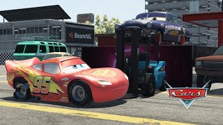 Guido Pitstop  Worlds Fastest Pitstop  Cars Movie Remake  BeamNGDrive Movie [upl. by Doownil741]