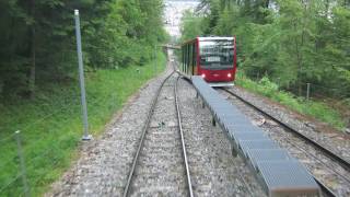 Standseilbahn 250001 Biel  Magglingen Ausweiche [upl. by Enyalahs]