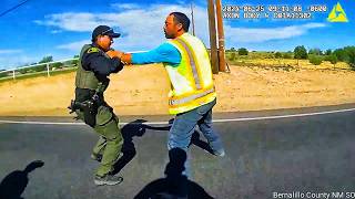 New Mexico Officers vs Wanted Shooting Suspect [upl. by Kassey355]