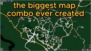 THE BIGGEST MAP COMBO EVER CREATED IN A SIMULATORETS2 EAA MAP Promods 270 Beyond Map Rusmap250 [upl. by Wolford94]