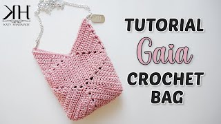 TUTORIAL BORSA FACILE UNCINETTO  quotGaiaquot CROCHET BAG ♡ Katy Handmade [upl. by Aicenert]