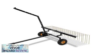 VEVOR Tow Behind Dethatcher 60inch Tow Dethatcher with 24 Steel Tines Lawn Review [upl. by Atima]