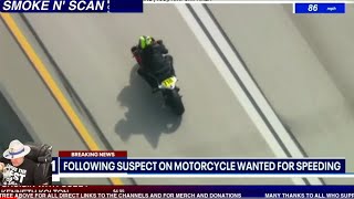 POLICE CHASE OF A MOTORCYCLE IN SOUTH BAY AREA [upl. by Neetsirk]