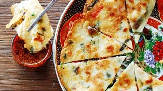 How To Make Korean Seafood Pancake  Hae Mul Pa Jeon  해물파전 [upl. by Fern]