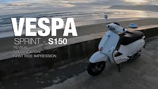 2022 Vespa Sprint S 150  Review Specification  First Ride Impression nadzontwowheels motovlog [upl. by Danella756]