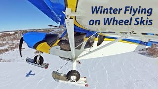 Winter Flying on Snow Skis [upl. by Aniaz]