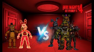 fnaf4system error toy bonnie VS Fnaf 4 Animatronics [upl. by Ellennaj]