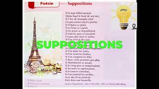 SUPPOSITIONS 6ème PRIMAIRE CHANT POESIE MAROC FRANCE TUNISIA ALGERIE TRESOR DES MOTS [upl. by Anairb]