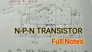 NPN transistor explanation transistorpnpnpntelugu [upl. by Isayg]