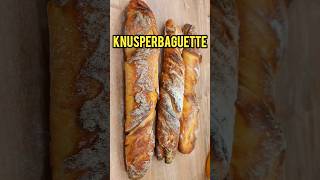 Knusperbaguette ohne kneten Einfaches no knead Rezept [upl. by Ynohta199]