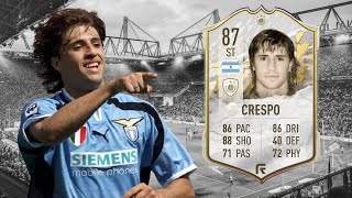 FIFA 22 ICON HERNAN CRESPO 87 PLAYER REVIEW  FIFA22 ULTIMATE TEAM [upl. by Nnylatsirk]