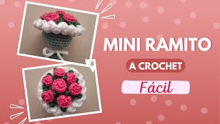 Tutorial Mini Ramito a crochet [upl. by Eilsew]