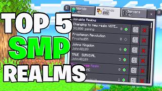 Top 5 REALMS SMP For Minecraft Bedrock 121  REALM CODES [upl. by Halil756]