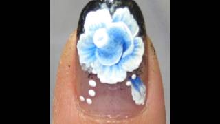 One Stroke Rose Nail Tutorial [upl. by Benia147]