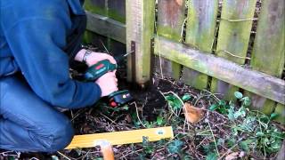 Fence post repair  how to fix broken leaning fence posts  quick and easy with Post Buddy [upl. by Latonia907]