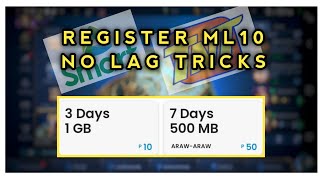 How to Register ml 10 tnt smart No Lag  Paano mag Register ng ml10 sa tnt smart text 2021 [upl. by Ahsyekat787]