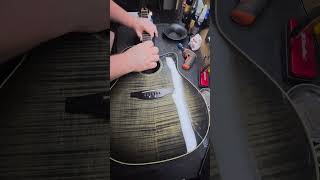 Ovation Setupguitar guitartok guitarrepair guitartech ovation [upl. by Annalise538]