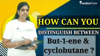 How can you distinguish between But1ene and cyclobutane ll FUNDOO TUTOR [upl. by Rucker]