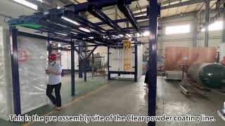 Clear manual powder coating line for metal powder coating work [upl. by Neraj]