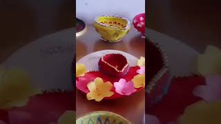 Beautiful diya decoration for Diwali 🎇🪔 [upl. by Lesab]