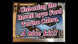 Unboxing the Revell 1970 Ford Torino Cobra in 125 scale [upl. by Aikrahs]