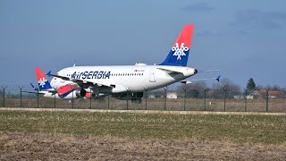 JUST ARRIVALS belgradeairport planespotting landing arrivals airbus aviation atc [upl. by Enelloc598]