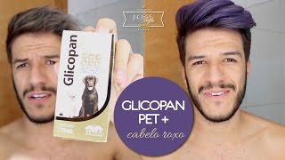 TUTORIAL COMO RECUPERAR CABELO EMBORRACHADO COM GLICOPAN PET  CABELO DE ROXO COM VIOLETA GENCIANA [upl. by Ahsinut]