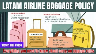 Everything you need to know about carryon luggage rules  Latam Airline Baggage Policy [upl. by Gayler]