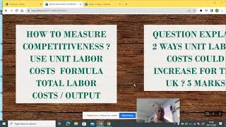 Quick Economics International Competitiveness Year 2 A Level [upl. by Llireva]