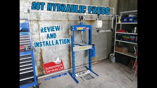 20T 2 Speed Hydraulic Press Review and Installation Automotech garage equipment [upl. by Firman]