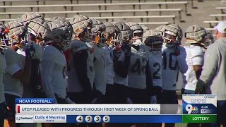 UTEP football on schedule through first week of spring practices [upl. by Rew]