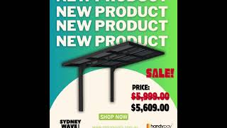 Sydney Wave Black Cantilever Carport Kit [upl. by Sairahcaz]