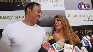 Vindu Dara Singh With Wife Dina Umarova amp Daughter Amelia Randhawa Launch of Beauty Space by Bluesky [upl. by Nywloc]