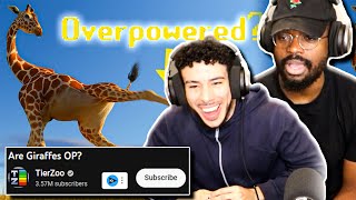 FIRST TIME WATCHING TIER ZOO 🤯😂 quotAre Giraffes OPquot  REACTION [upl. by Nylodnew297]