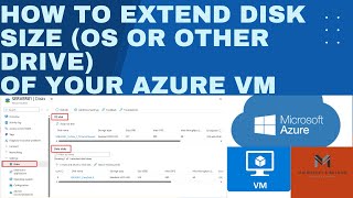 How to extend disk size OS or Data drive of your Azure VM from Azure portalResize DiskAzure VM [upl. by Aenea]