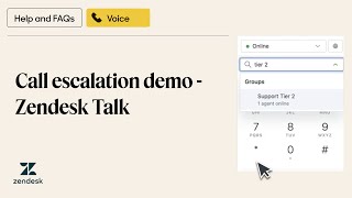 Call escalation demo Zendesk Talk [upl. by Nyleaj386]