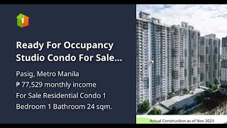 Ready For Occupancy Studio Condo For Sale in Pasig Ortigas Kasara Urban Resort Condo [upl. by Luanni]