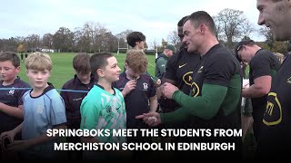 The Springboks Meet The Kids From Merchiston School  What Goes On Tour [upl. by Isbella]