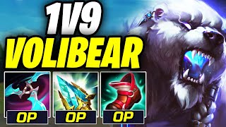 BU BUILD HALA NERFLENMEDİ TEK BAŞINA OYUN KAZANAN 1V9 VOLIBEAR [upl. by Boiney]