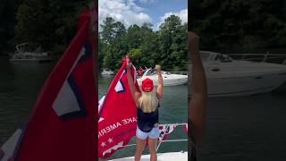 Trump Boat Parade on Lake Allatoona in Georgia trump [upl. by Dnob]