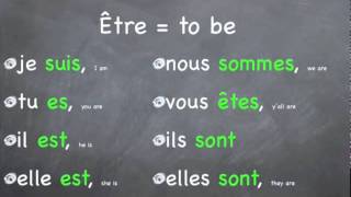 French Verb Song Etre YouTube [upl. by Gitel]