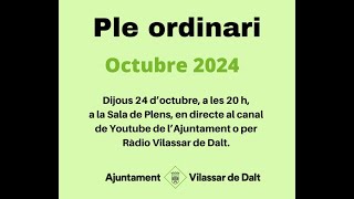 Ple extraordinari de 7 novembre de 2024 [upl. by Ztnaj]