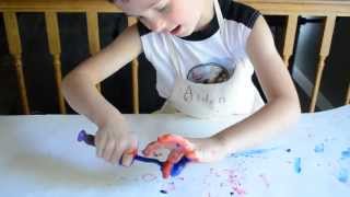 How to Splatter Paint Using a Toothbrush [upl. by Nauh400]